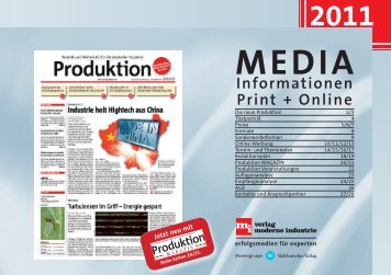 Informationen Print + Online - verlag moderne industrie