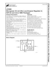 LP2980 Micropower 50 mA Ultra Low-Dropout Regulator In SOT-23 ...