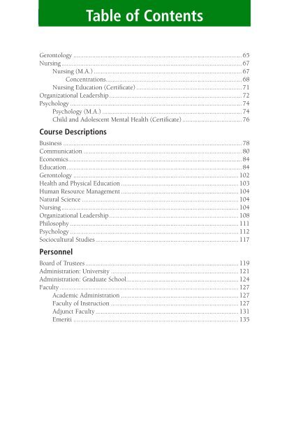 2008-2009 Catalog - Graduate School - Bethel University