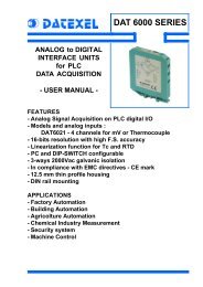 DAT6021 4 Channel Thermocouple PLC Input - Datexel