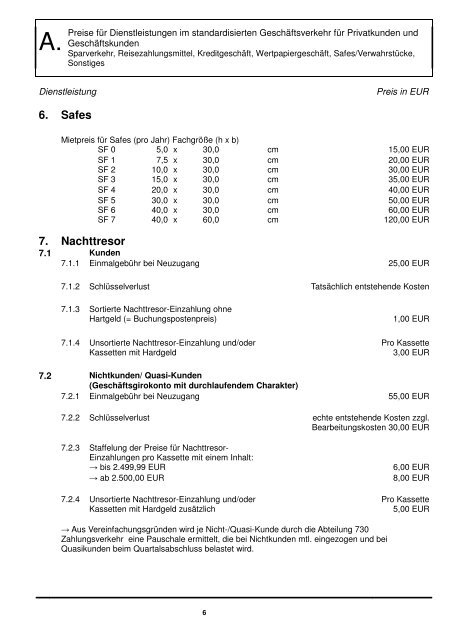 Preis- und Leistungsverzeichnis 01.07.2013 - Sparkasse Neunkirchen