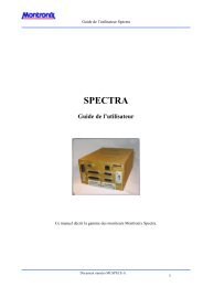 GUIDE UTILISATEUR SPECTRA - Montronix