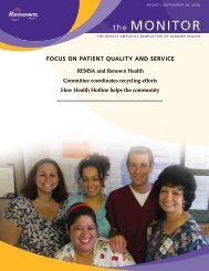 FOCUS ON PATIENT QUALITY AND SERVICE - Renown Health
