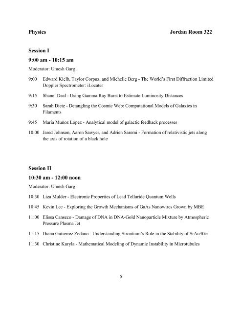 Review the symposium abstracts (3.19MB PDF) - College of Science