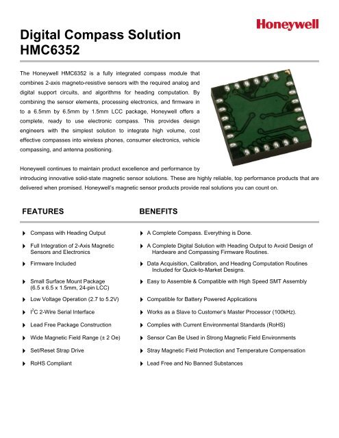 Digital Compass Solution HMC6352
