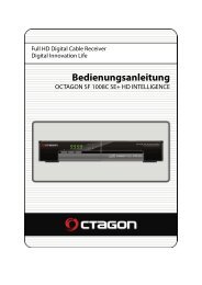 Bedienungsanleitung Octagon SF 1008C SE+ DVB-C Kabelreceiver