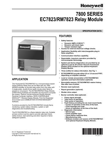 66-2031 EC7823/RM7823 7800 SERIES Relay Modules - Product ...