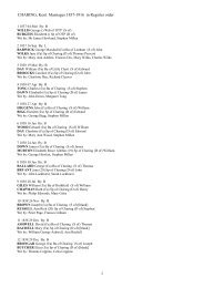 CHARING, Kent Marriages 1837-1916 in Register order 1