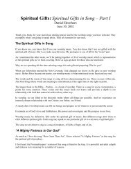The Spiritual Gifts in Song - BrotherWatch