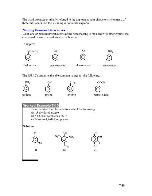 unit (7) organic compounds