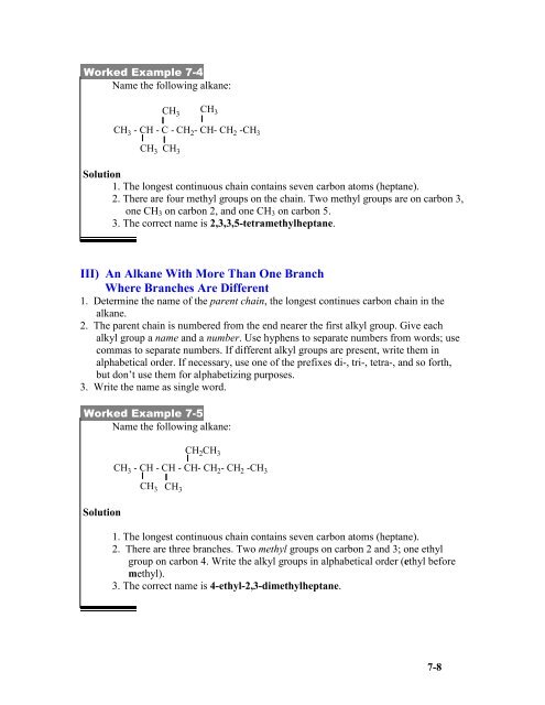 unit (7) organic compounds