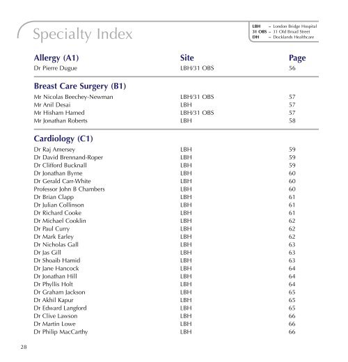 Referrers' Guide - London Bridge Hospital