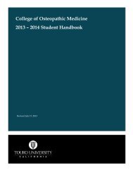 College of Osteopathic Medicine 2013 â 2014 Student Handbook