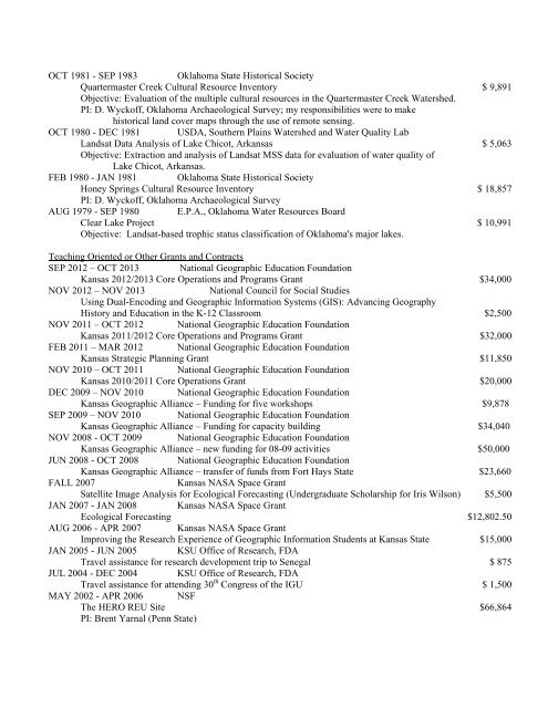 JOHN HARRINGTON, JR. Curriculum Vitae January 2012 Personal ...