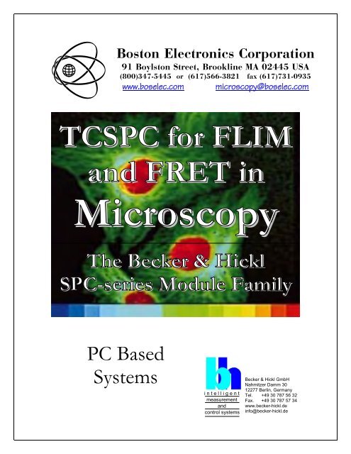 TCSPC for FLIM and FRET in - Boston Electronics Corporation