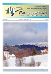 Foto: G. Gubitz - Warmensteinach