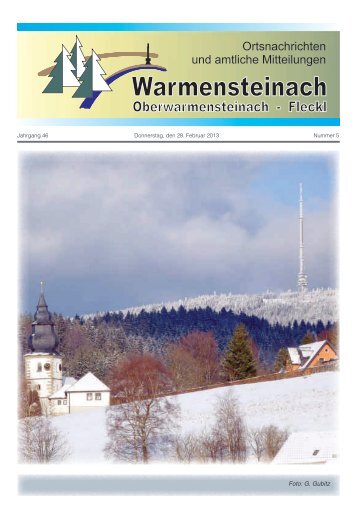 Foto: G. Gubitz - Warmensteinach