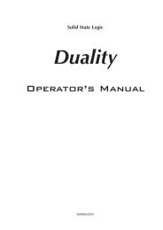 Solid State Logic Duality Operator's Manual