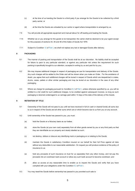 Newey & Eyre Websites Terms and Conditions of Trading - WF Senate