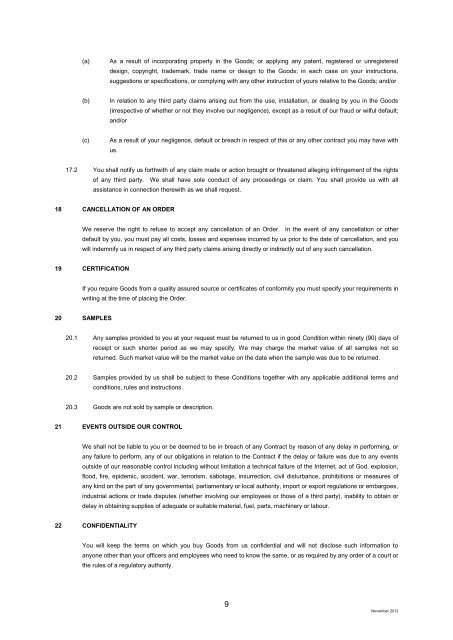 Newey & Eyre Websites Terms and Conditions of Trading - WF Senate