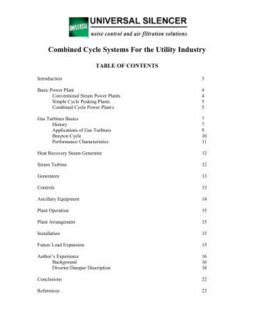 Combined Cycle Systems - Universal: Acoustic Silencers