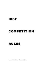 IDSF COMPETITION RULES - World DanceSport Federation