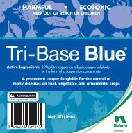 Tri-Base Blue 10L Label - Nufarm