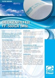 Produktinformation - FF560 GX (M5) - Filtrair BV