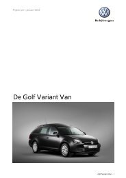 Prijslijst VW Bedrijfswagens Golf VI Variant Van per 01 ... - Fleetwise