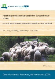 Inteelt en genetische diversiteit in het ... - Wageningen UR