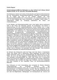 Call for Papers - Lehrstuhl fÃ¼r neuere deutsche Literaturgeschichte I