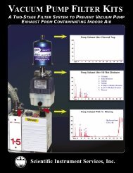 SIS Vacuum Pump Exhaust Filter Kits - Two-Stage - Flyer - Scientific ...