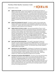 Purchase Order Quality Assurance Codes - ITT Exelis