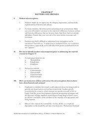 CHAPTER 27 BACTERIA AND ARCHAEA I. Student misconceptions ...