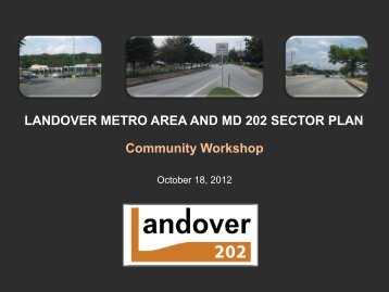 LANDOVER METRO AREA AND MD 202 SECTOR PLAN ...