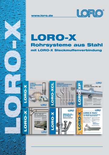 LORO-X Stahlabflussrohre und Formstücke DN 32