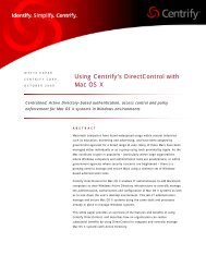 Using Centrify's DirectControl with Mac OS X - Cerberis