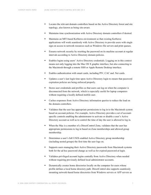 Using Centrify's DirectControl with Mac OS X - Cerberis