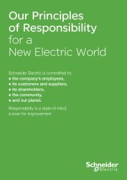 Our Principles of Responsibility for a New ... - Schneider Electric