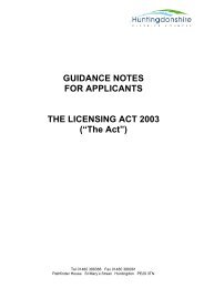 The Licensing Act 2003 - Guidance to applicants - Huntingdonshire ...