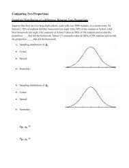 Comparing Two Proportions Sampling Distribution of a difference ...