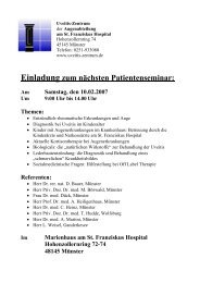 Einladung zum nÃ¤chsten Patientenseminar: - Uveitis-Zentrum ...