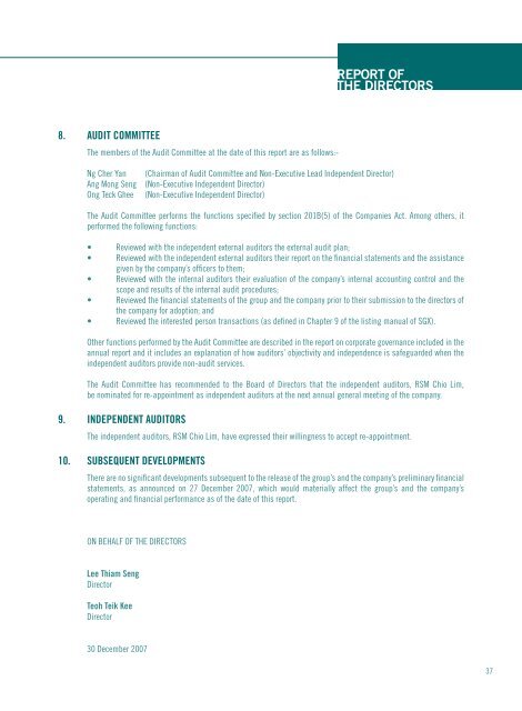 Ecowise Annual Report 2007 - ecoWise Holdings Limited