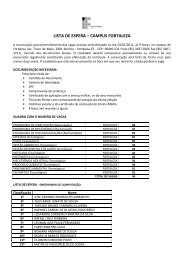 LISTA DE ESPERA â CAMPUS FORTALEZA - IFCE