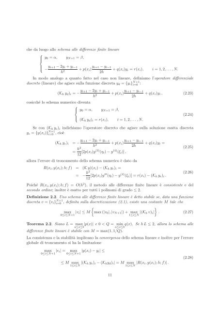 problemi ai limiti per equazioni differenziali ordinarie - Sezione di ...