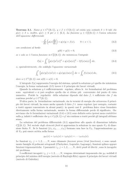 problemi ai limiti per equazioni differenziali ordinarie - Sezione di ...