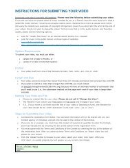INSTRUCTIONS FOR SUBMITTING YOUR VIDEO