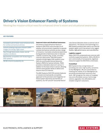 DVE-FOS Brochure - Events - BAE Systems