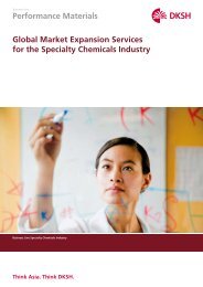 Specialty Chemicals Industry Brochure - DKSH.com