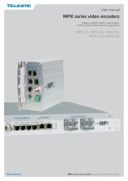 MPX Series Video Encoders Front Panel - Teleste